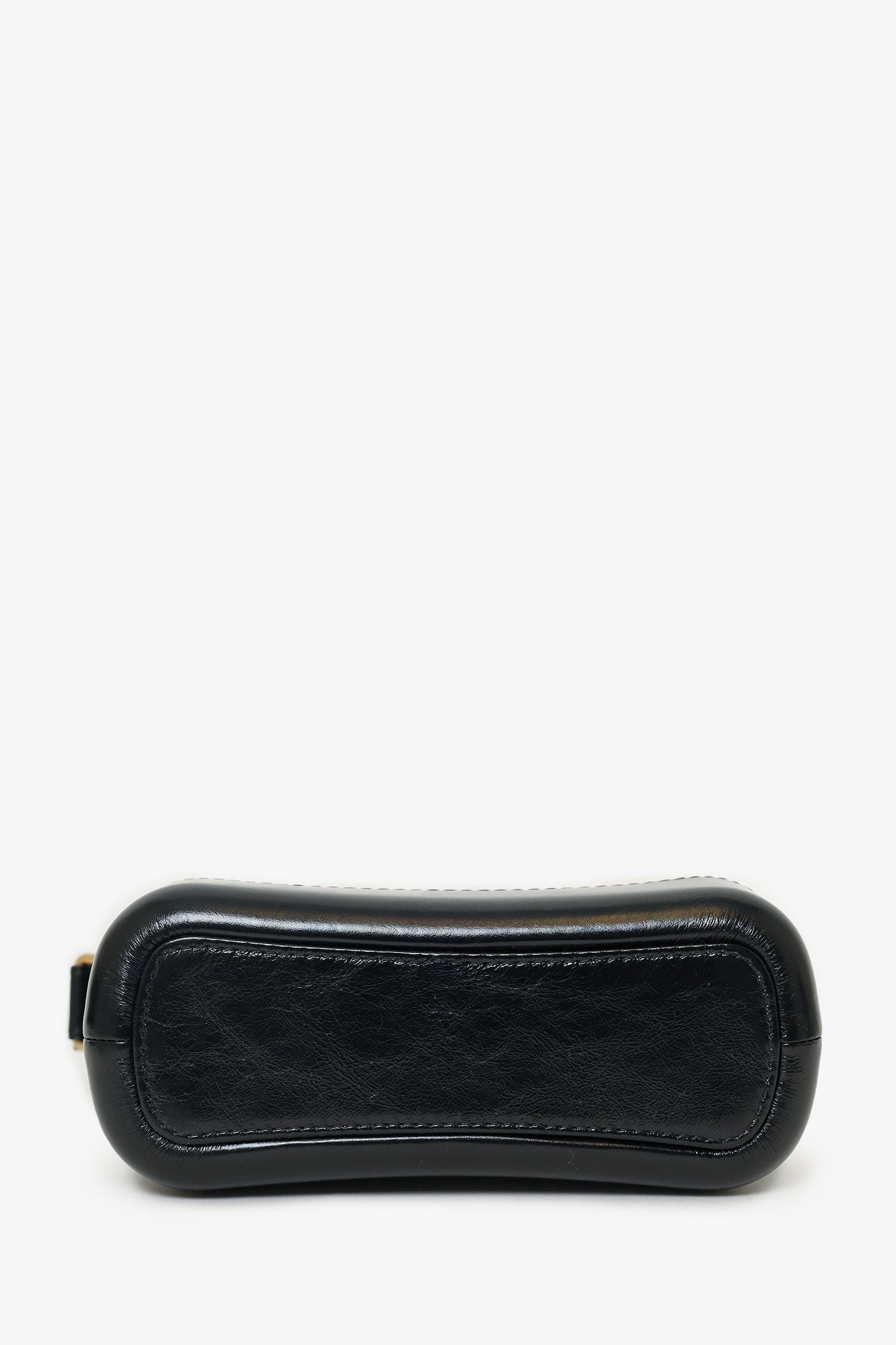 Pre-Loved Chanel™  2018 Black/White Lambskin Leather Small Gabrielle Bag