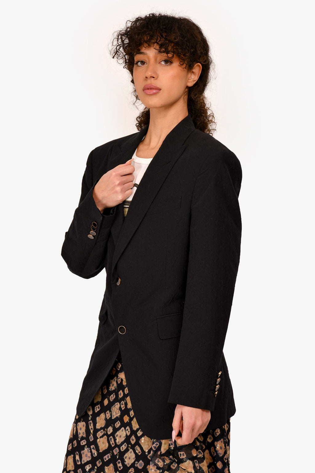Louis Vuitton 2019 Black Monogram Blazer Jacket Mens Size 50