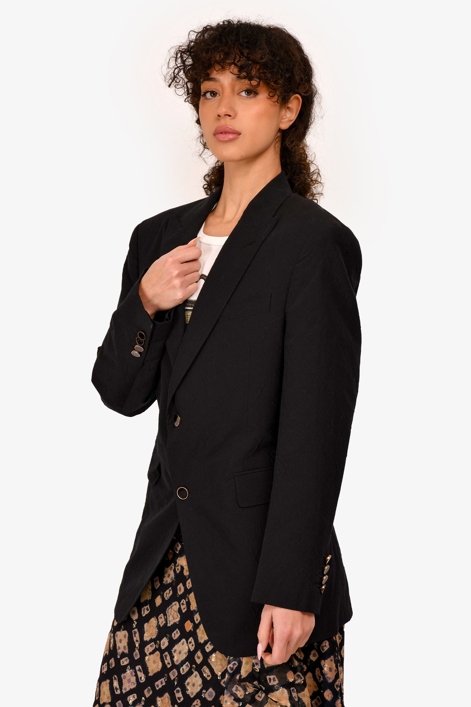 Louis Vuitton 2019 Black Monogram Blazer Jacket Mens Size 50