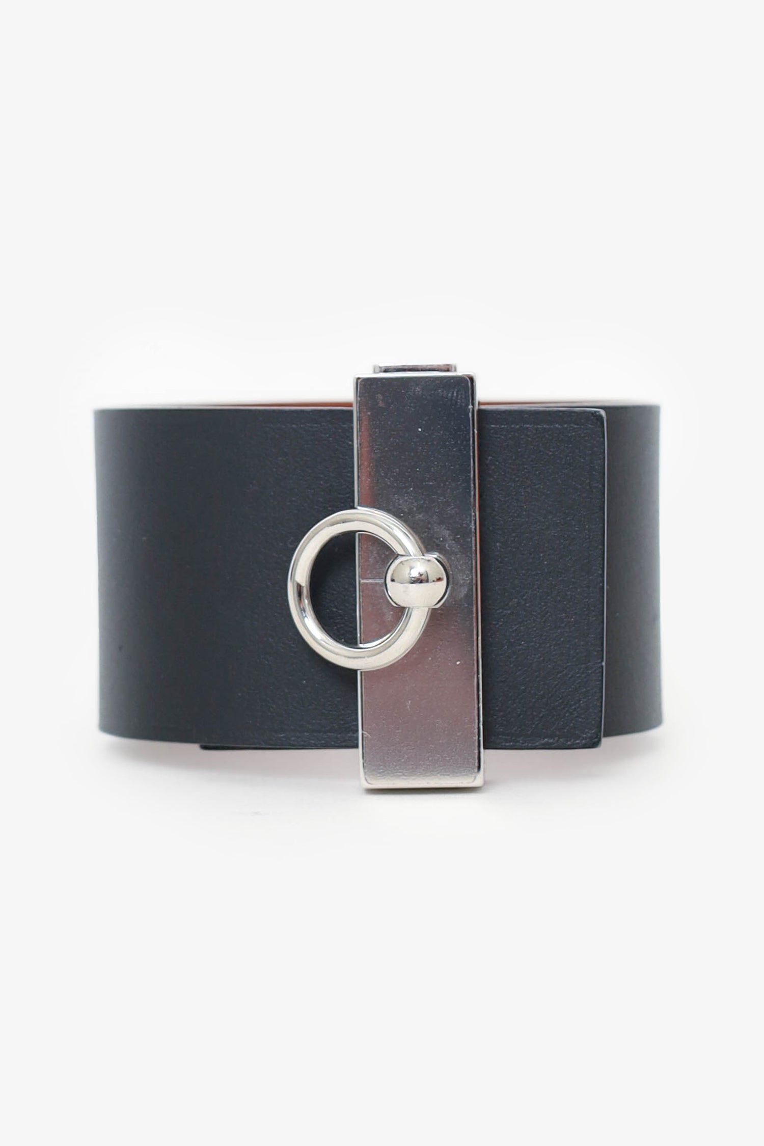 Hermès 2014 Black/Brown Leather Illusion Bracelet