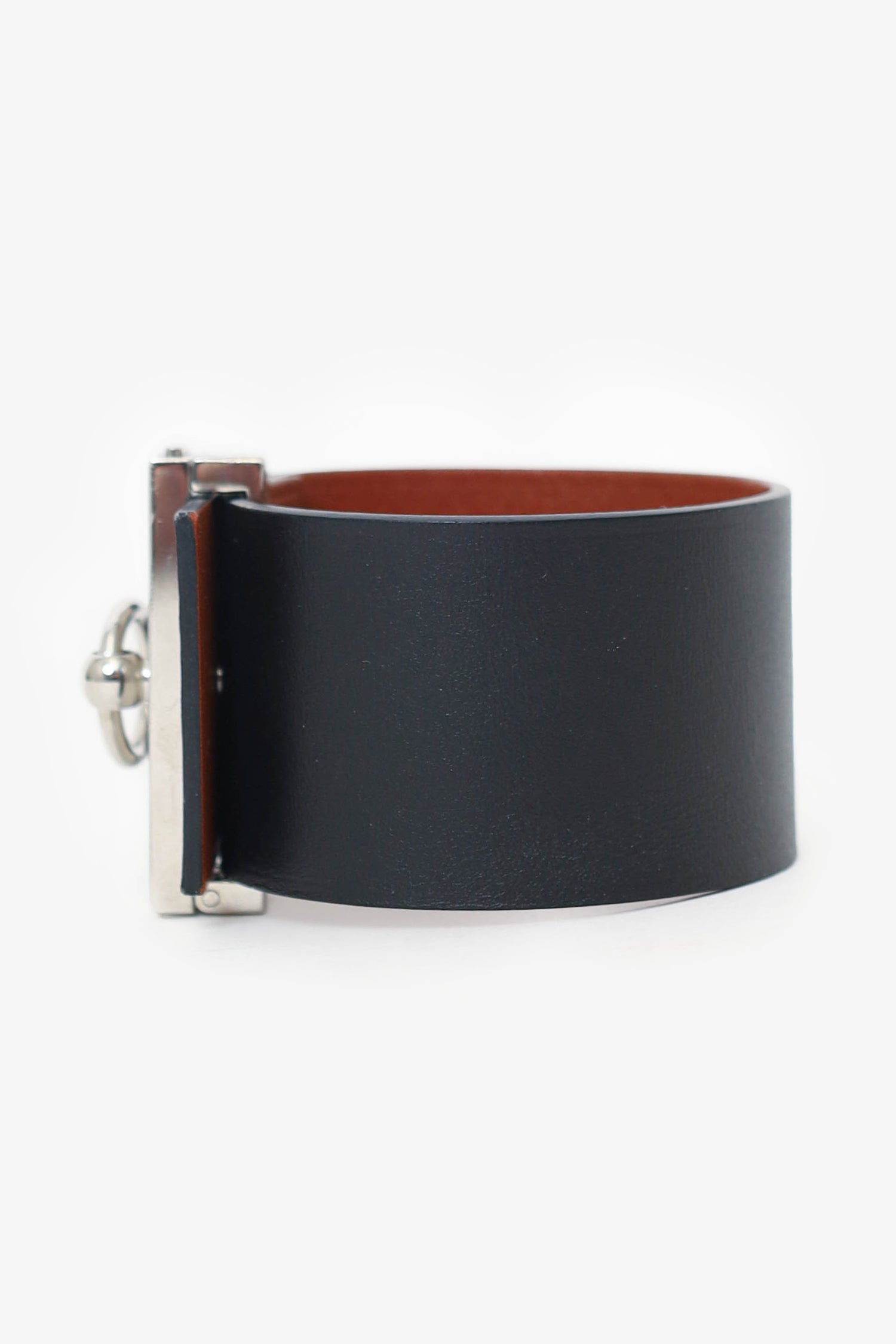 Hermès 2014 Black/Brown Leather Illusion Bracelet