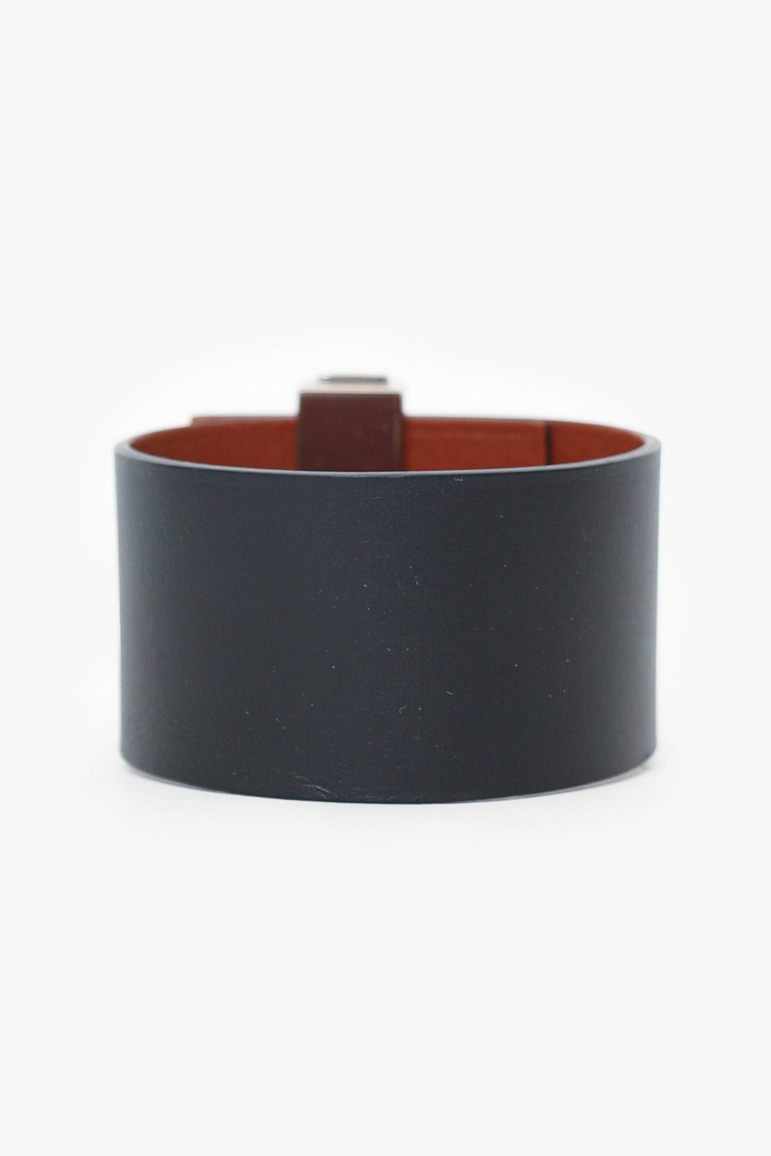 Hermès 2014 Black/Brown Leather Illusion Bracelet