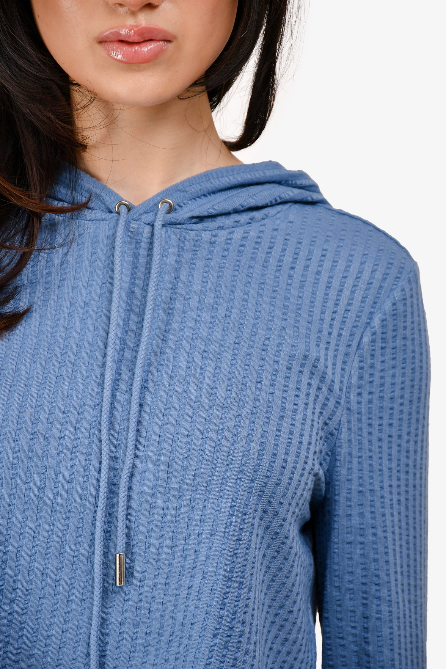 Camila Coehlo Blue Ribbed Lightweight Hoodie + Joggers Set Size XXS