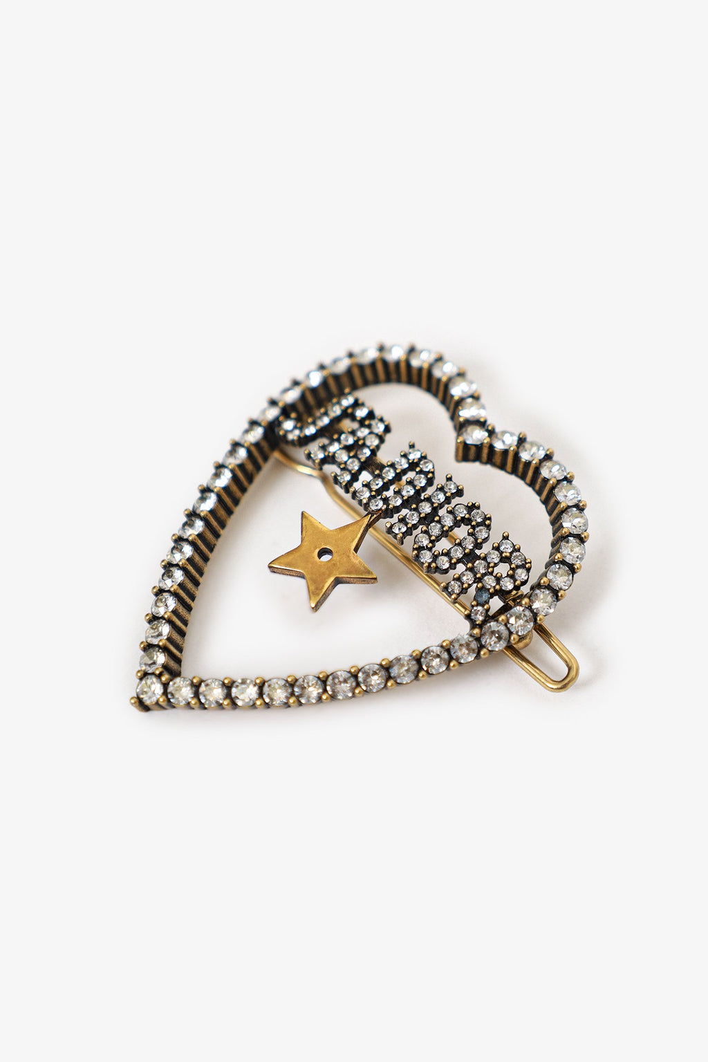Christian Dior Gold Tone Crystal Embellished J'Adior Hair Clip