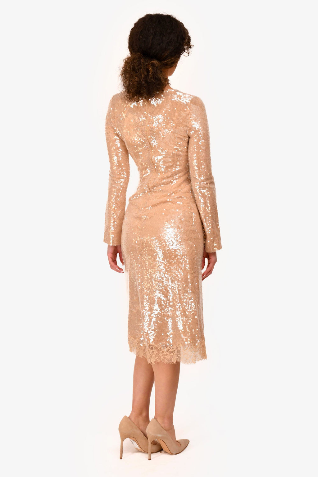 Jonathan Simkhai Pink Sequin Long Dress Size 2
