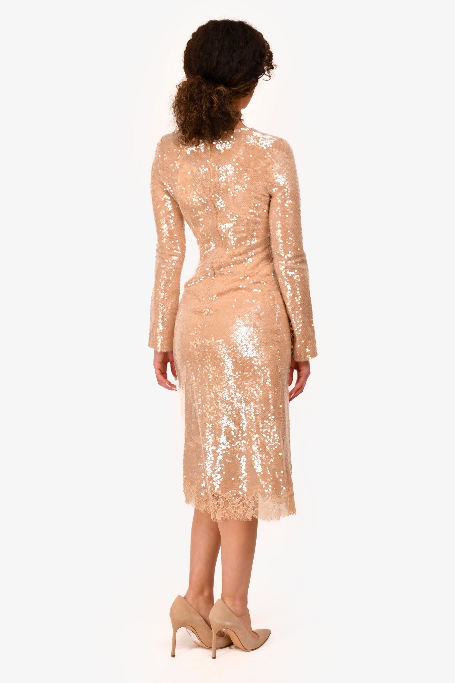 Jonathan Simkhai Pink Sequin Long Dress Size 2