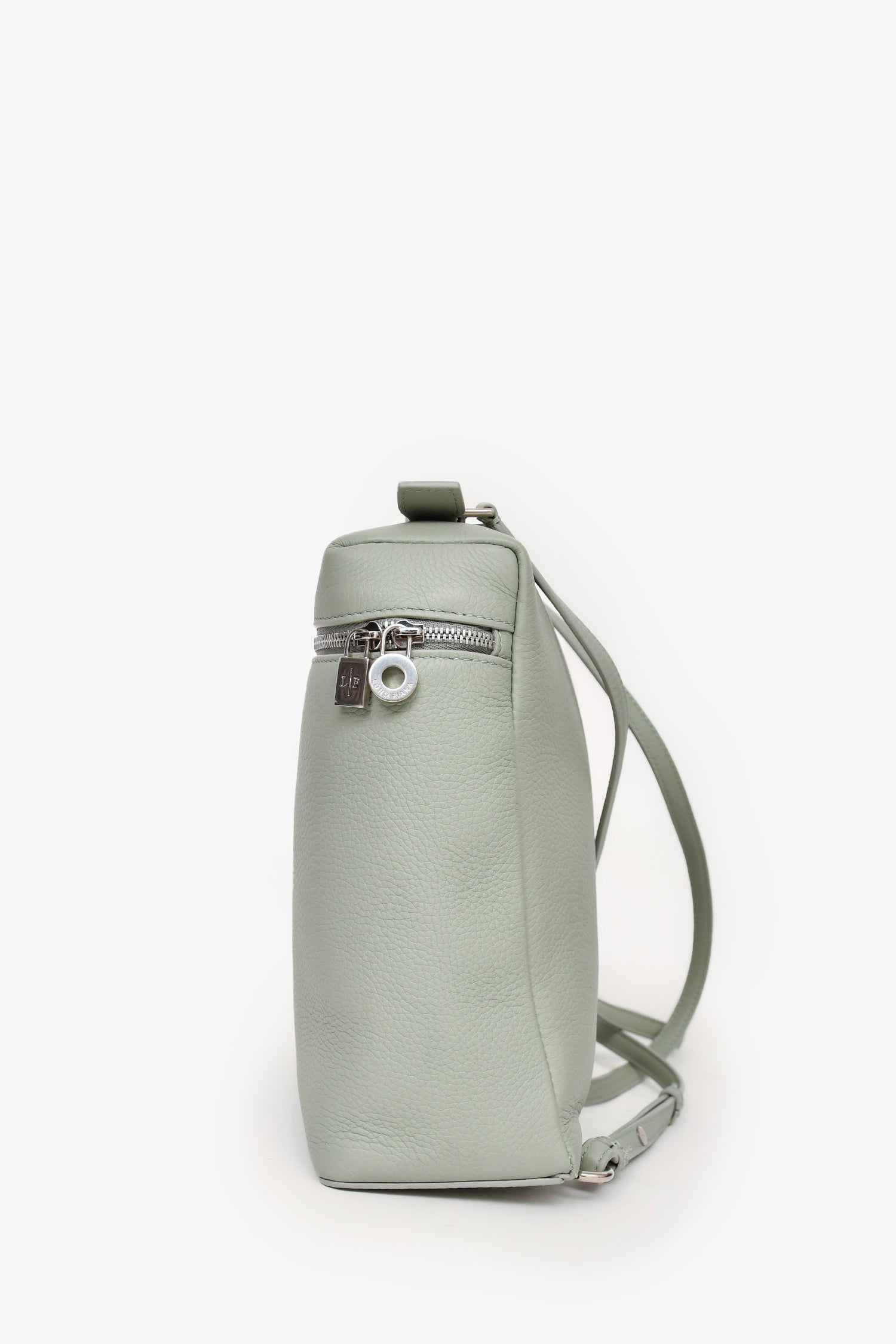 Loro Piana 'Eucalyptus' Seafoam Green Grained Leather Extra Pocket Backpack