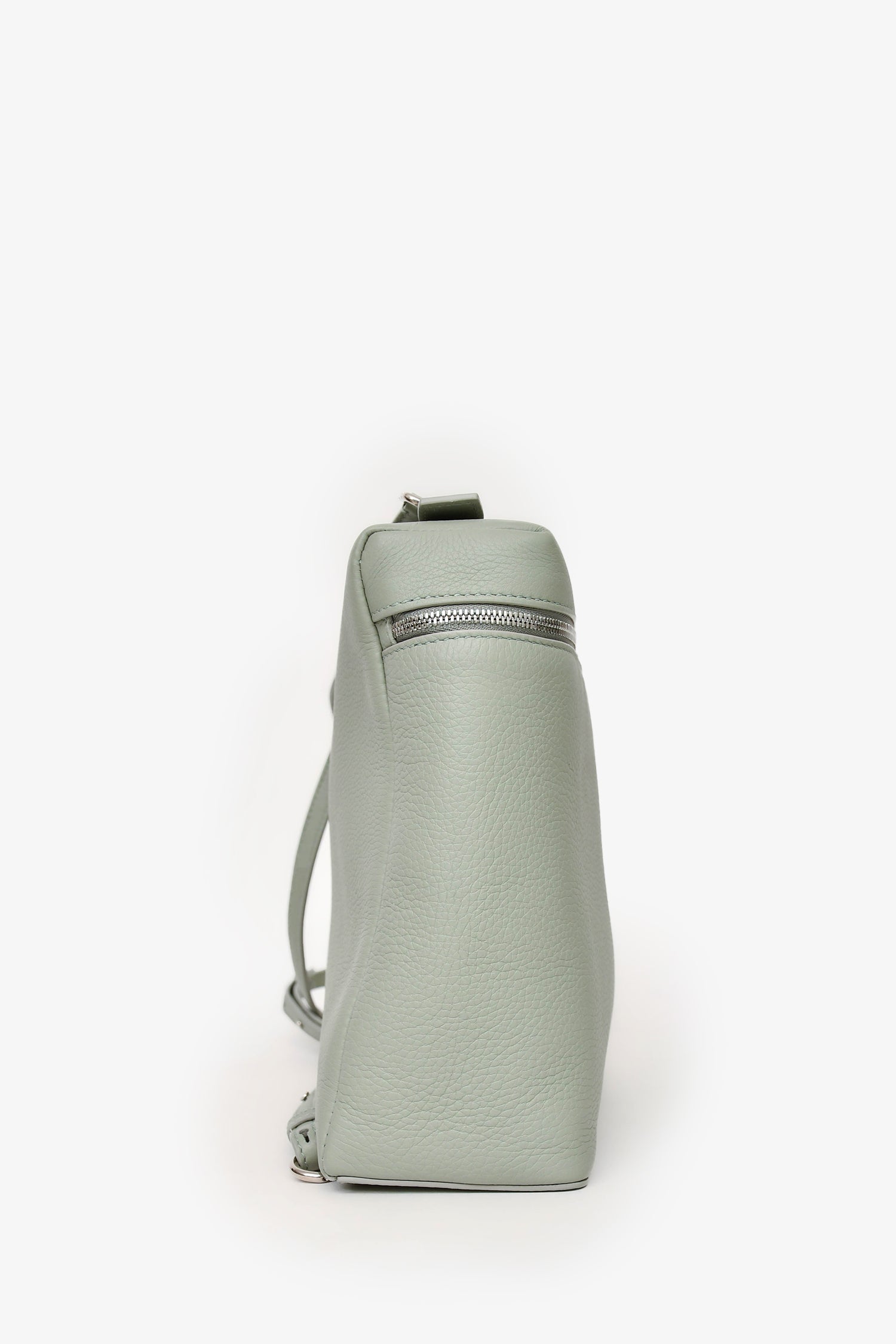 Loro Piana 'Eucalyptus' Seafoam Green Grained Leather Extra Pocket Backpack