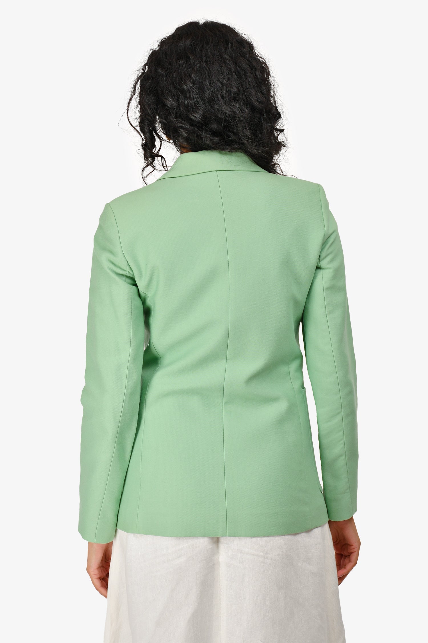 Sandro Green Double Breasted Blazer Size 34