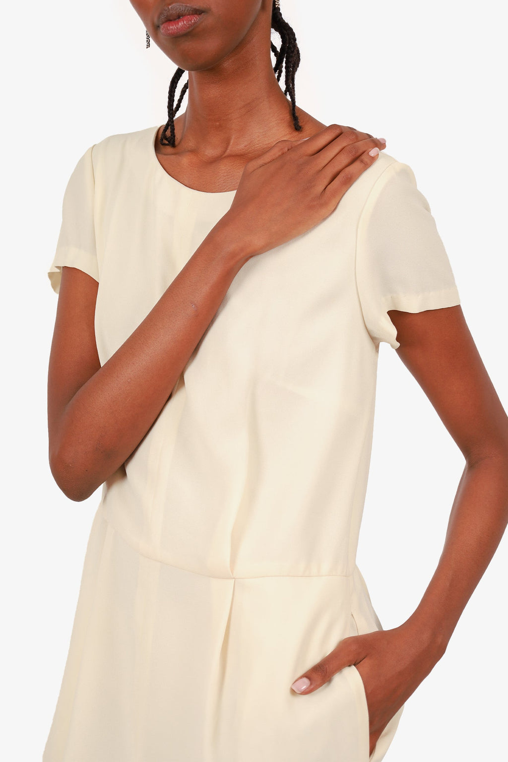 Rag and Bone White Short-Sleeve Mini Dress Size 6