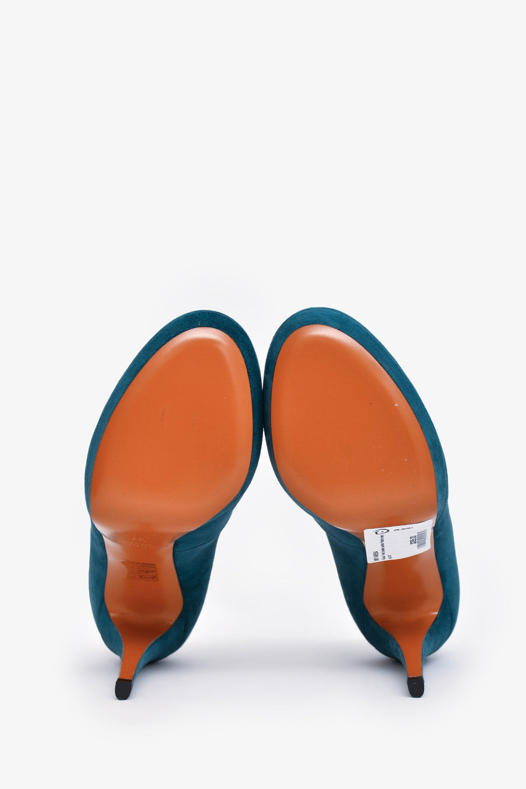 Gucci Teal Suede Leather Platform Heels Size 37