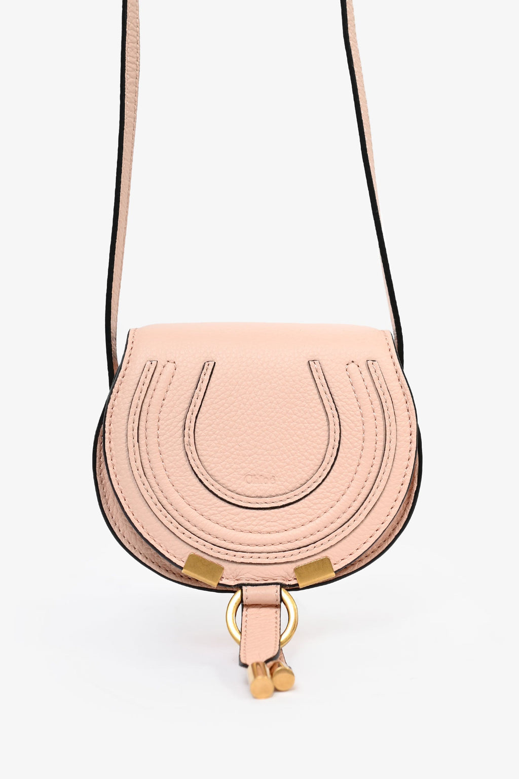 Chloe Pink Leather Nano 'Marcie' Shoulder Bag