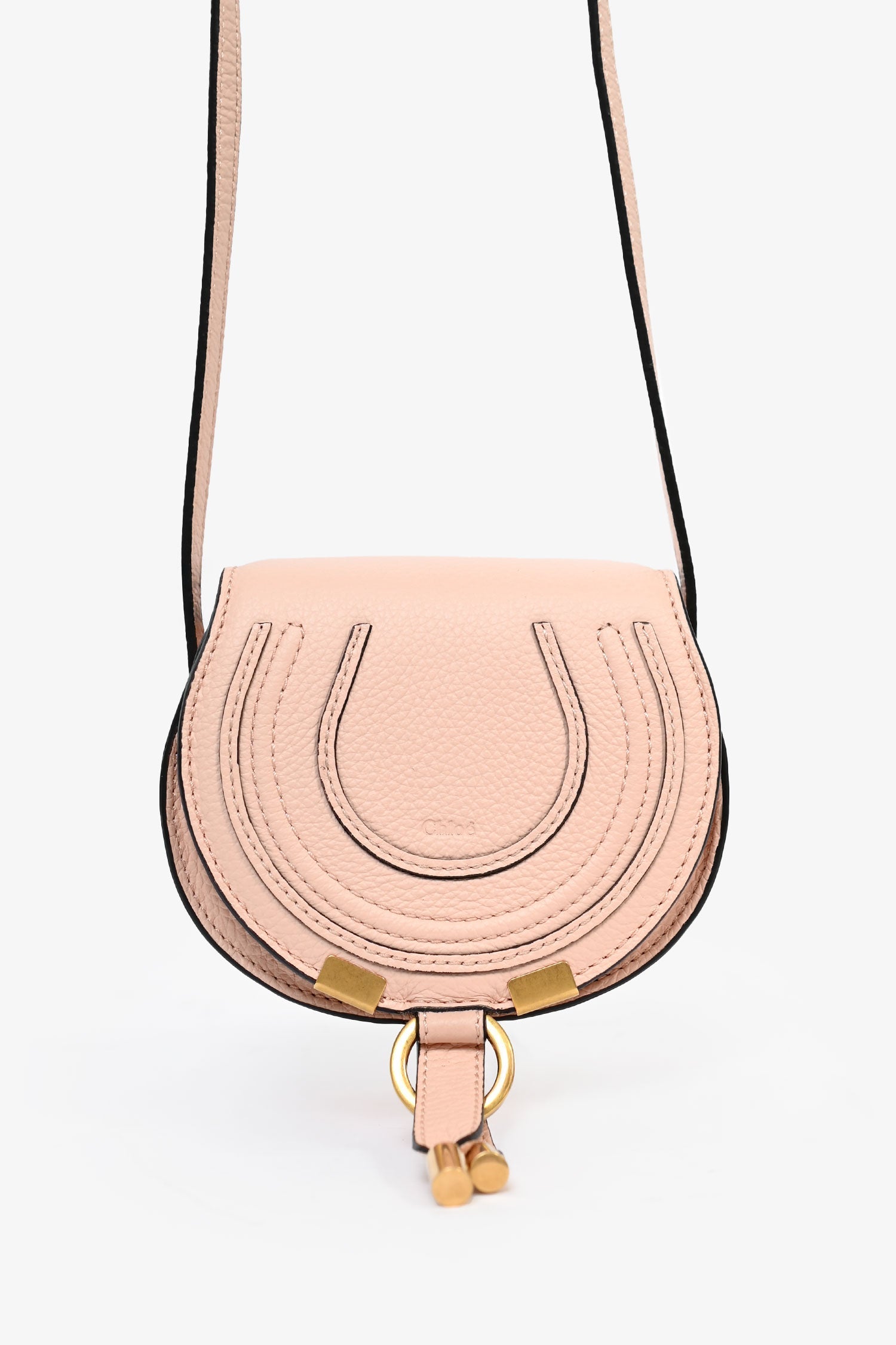 Chloe Pink Leather Nano 'Marcie' Shoulder Bag