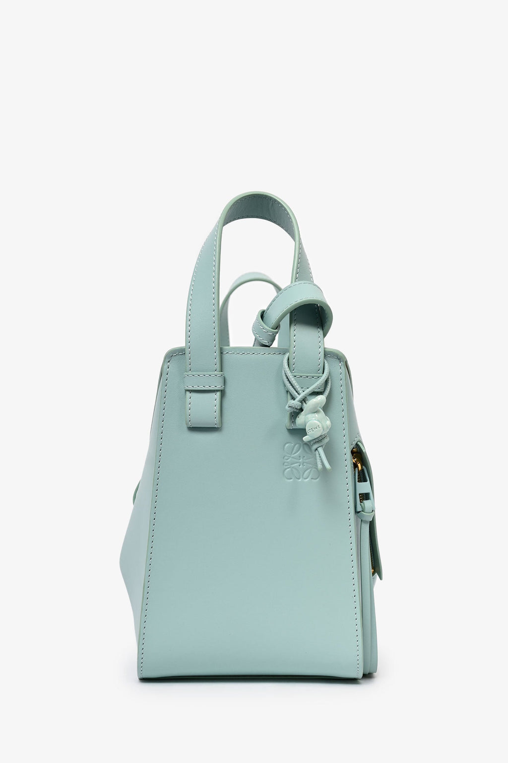 Loewe Aqua Blue Leather Hammock Bunny Charm Bag