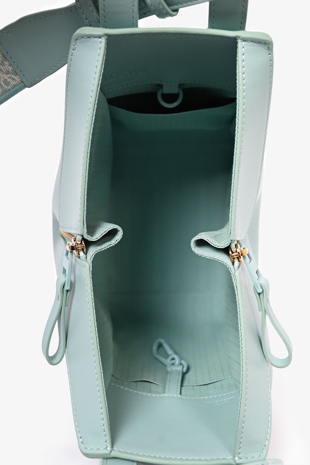 Loewe Aqua Blue Leather Hammock Bunny Charm Bag