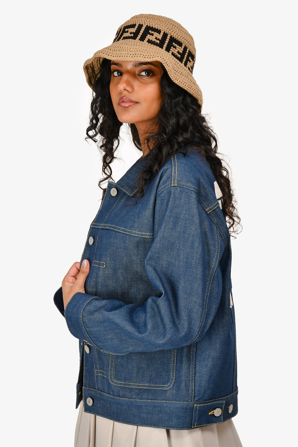 Gucci Dark Denim Web Horsebit Pocket Jacket Size 38