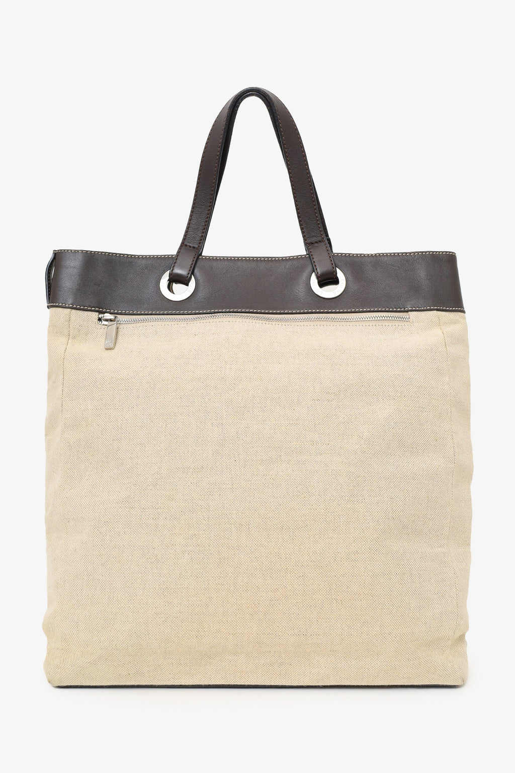 Loewe Beige/Brown Canvas/Leather Tote Bag