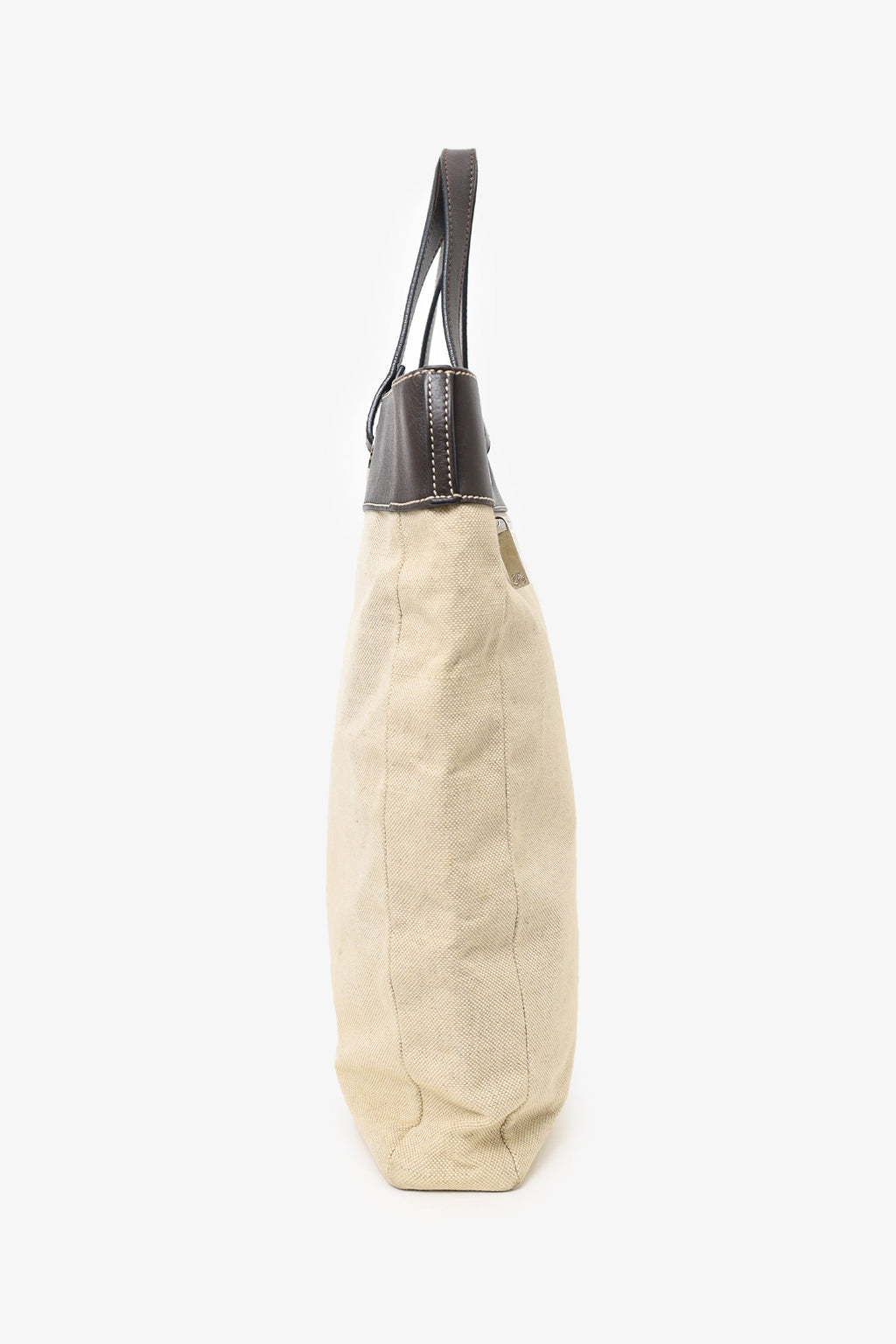 Loewe Beige/Brown Canvas/Leather Tote Bag