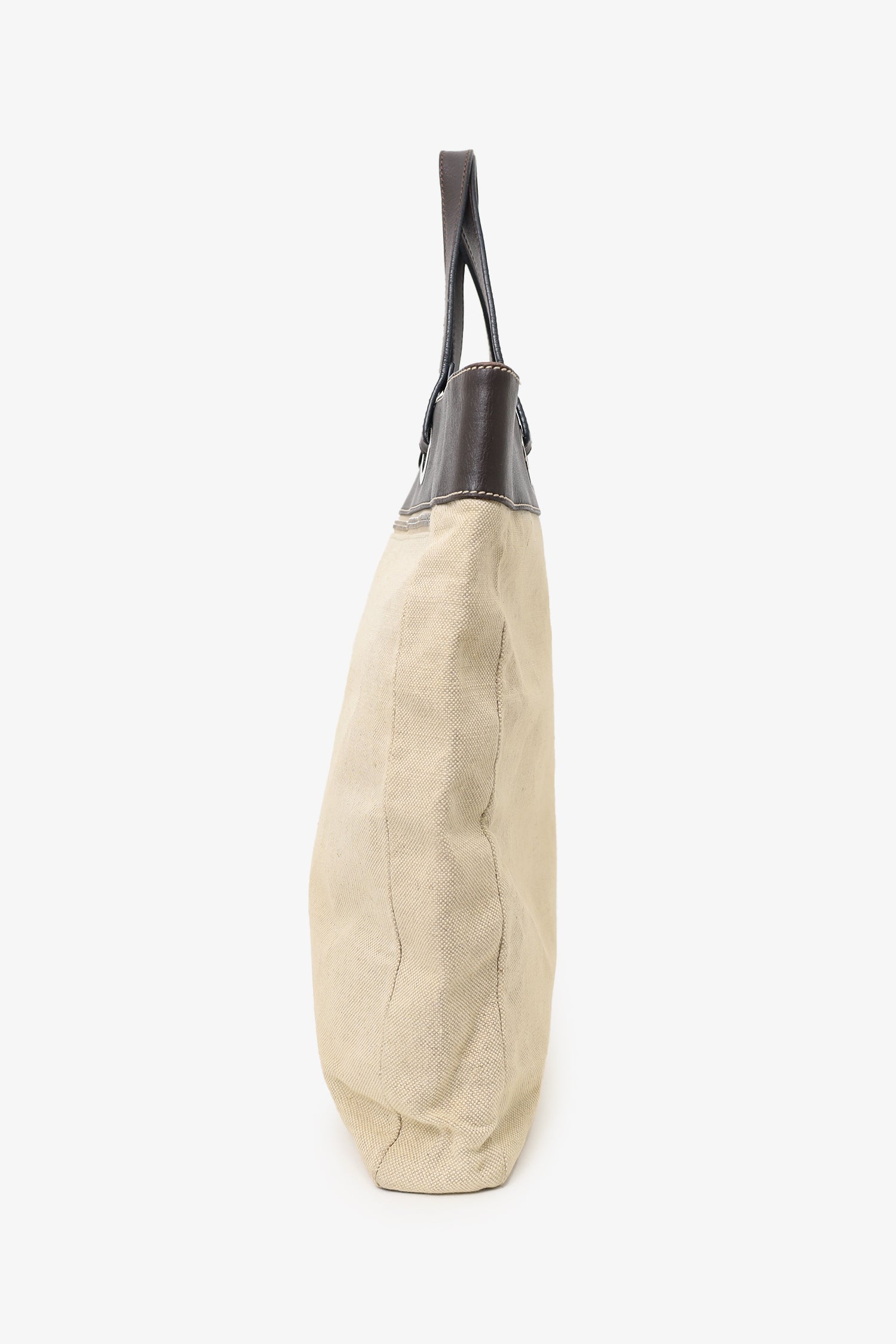 Loewe Beige/Brown Canvas/Leather Tote Bag