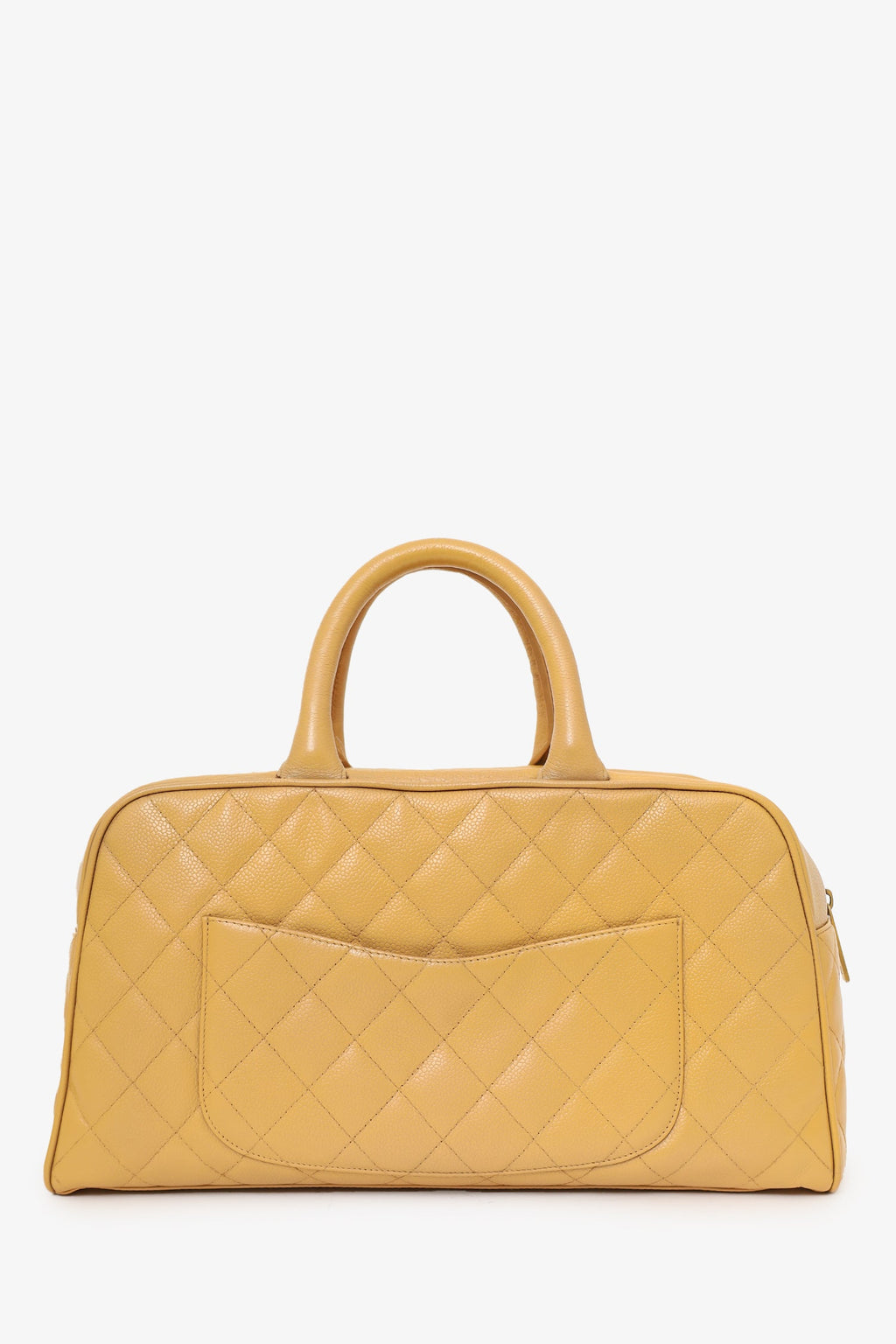 Pre-Loved Chanel™ 2004-05 Beige Caviar Large Bowler Bag