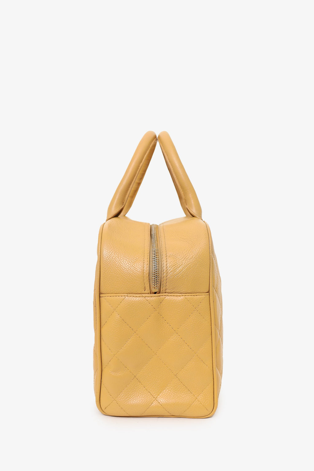 Pre-Loved Chanel™ 2004-05 Beige Caviar Large Bowler Bag