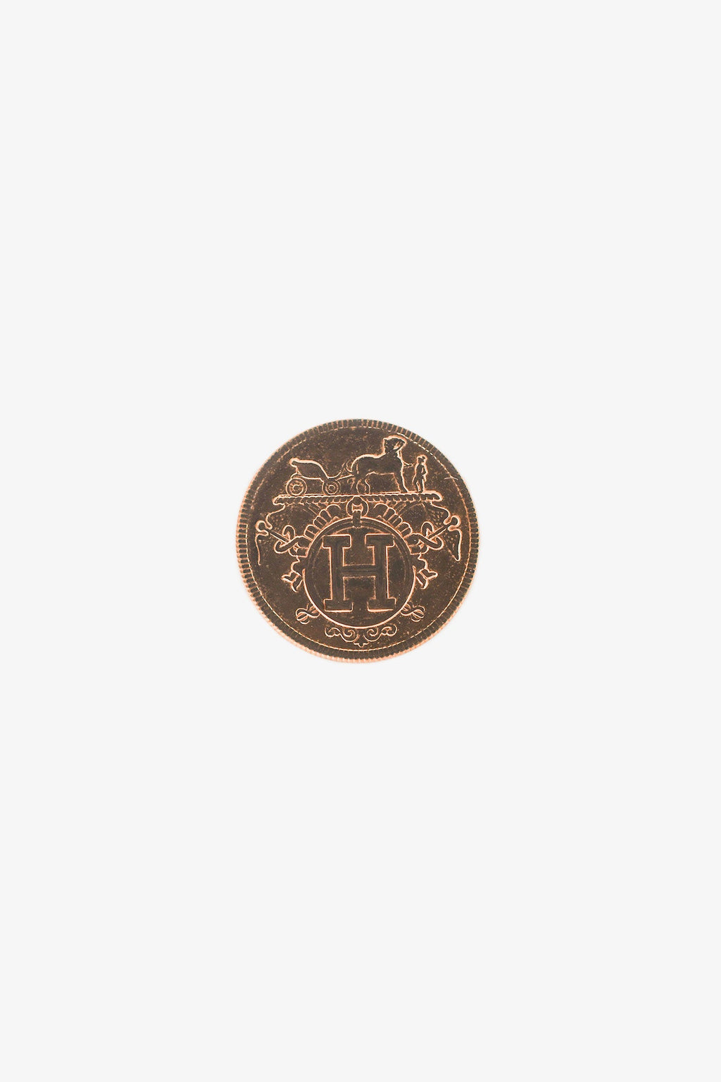 Hermès 18K Rose Gold Very Small Model Ex-Libris Earrings
