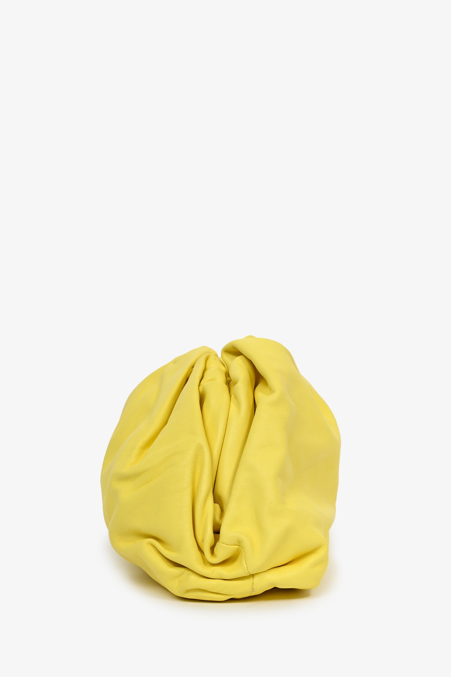 Bottega Veneta Yellow Leather Large Classic Pouch