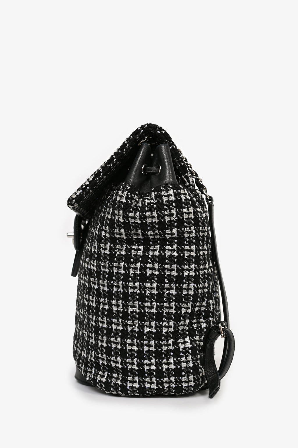 Pre-Loved Chanel™ 2016 Black/Silver Tweed 'Urban Spirit' Backpack