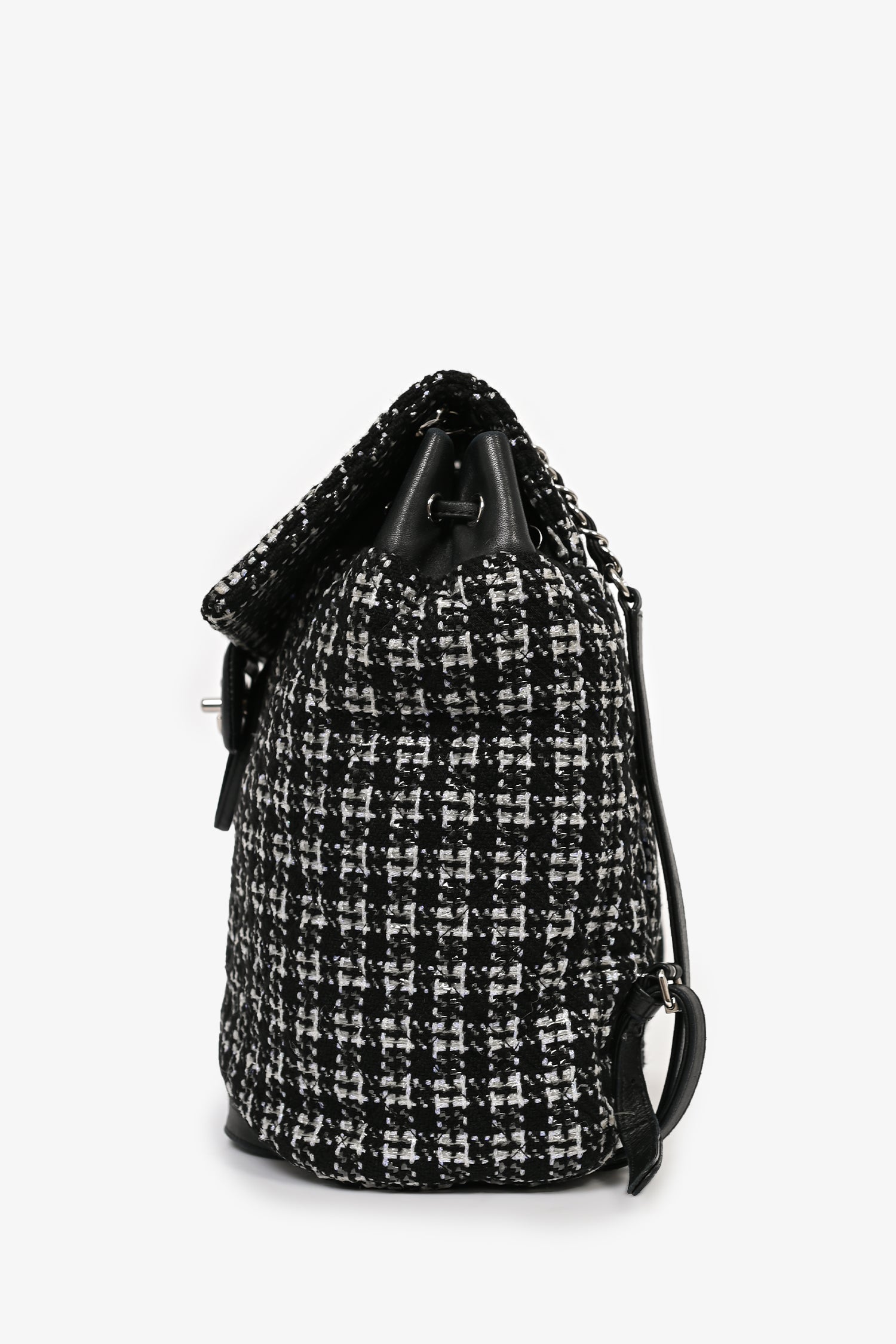 Pre-Loved Chanel™ 2016 Black/Silver Tweed 'Urban Spirit' Backpack