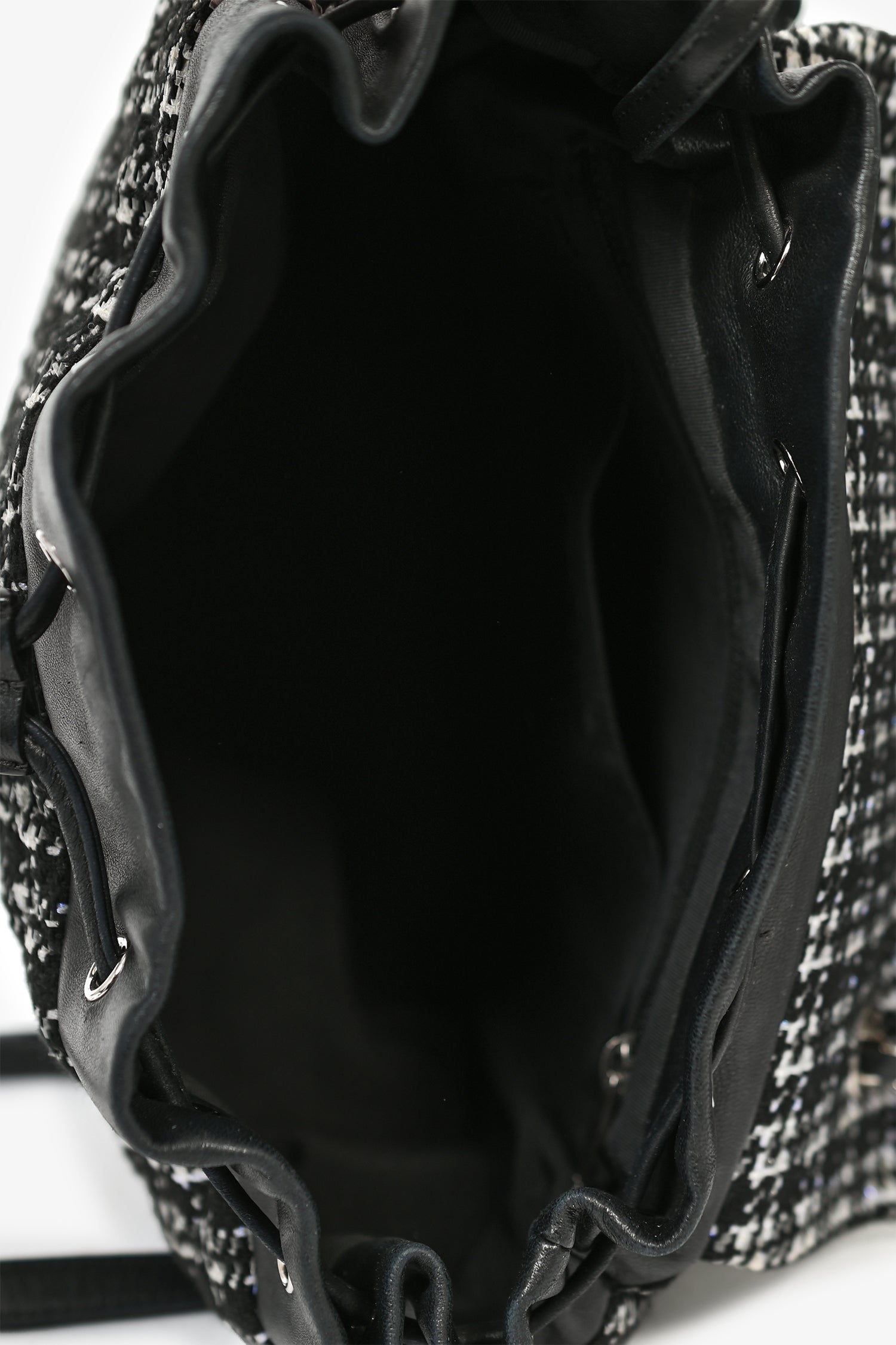 Pre-Loved Chanel™ 2016 Black/Silver Tweed 'Urban Spirit' Backpack