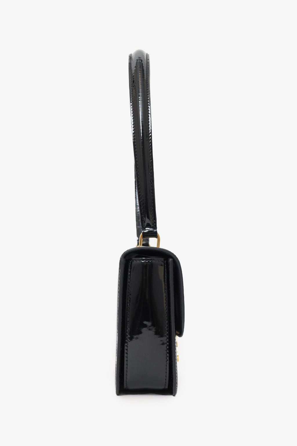 Celine Black Patent Calfskin Teen Garance Top Handle Bag