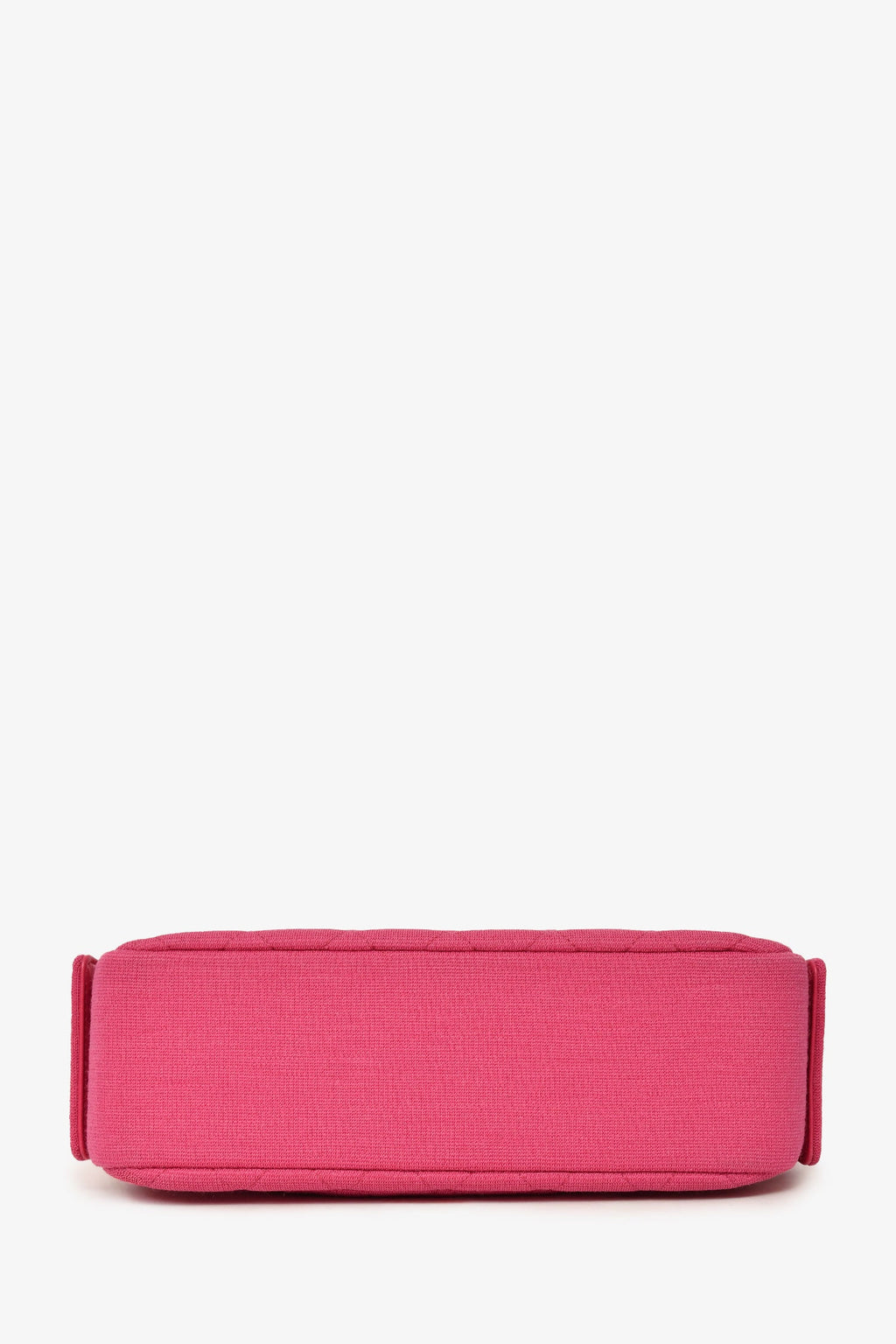 Pre-Loved Chanel™ 2019-20 Fuchsia Quilted Jersey Zip Double Chain Bag