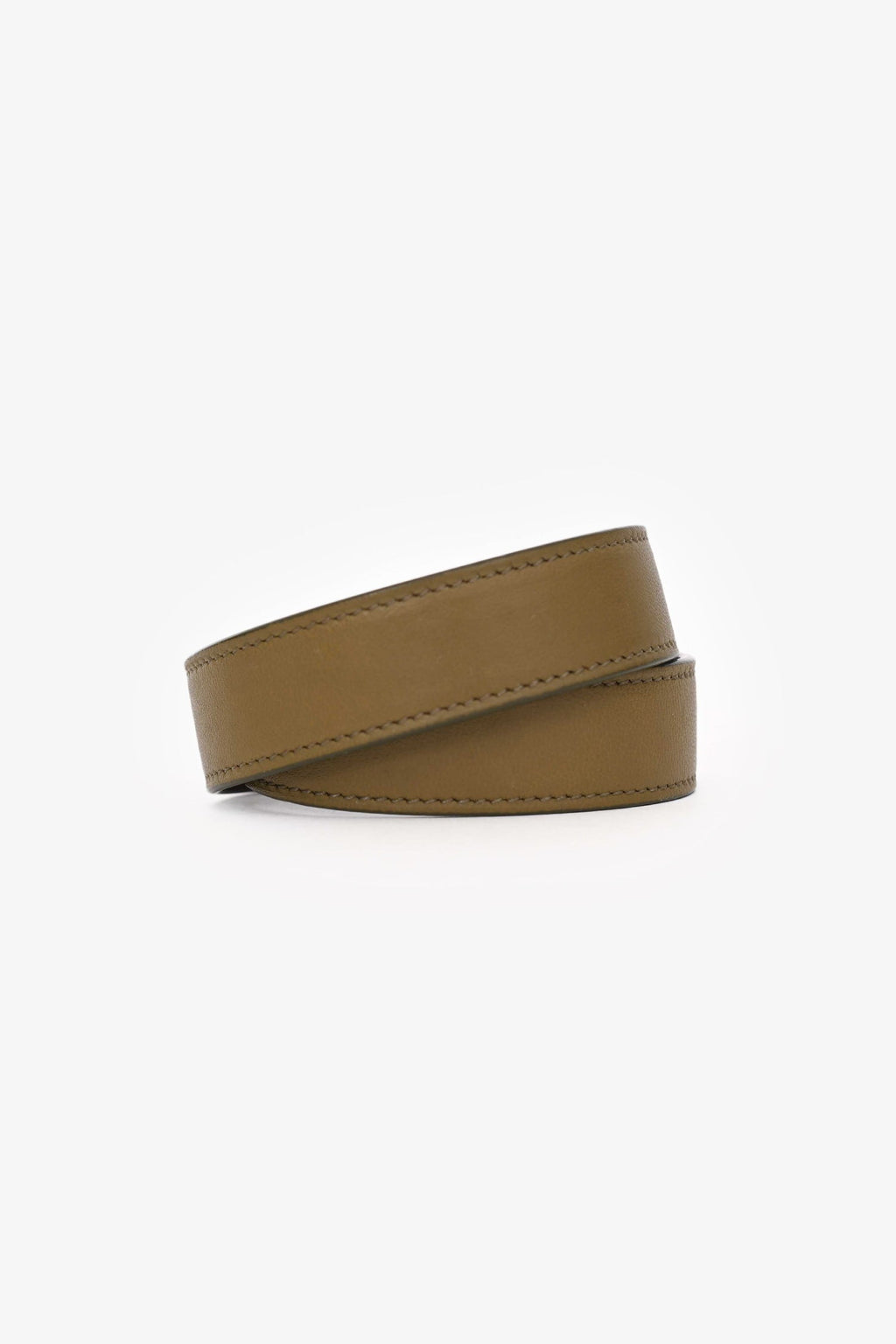 Givenchy Olive Green Leather Wrap Shark Bracelet