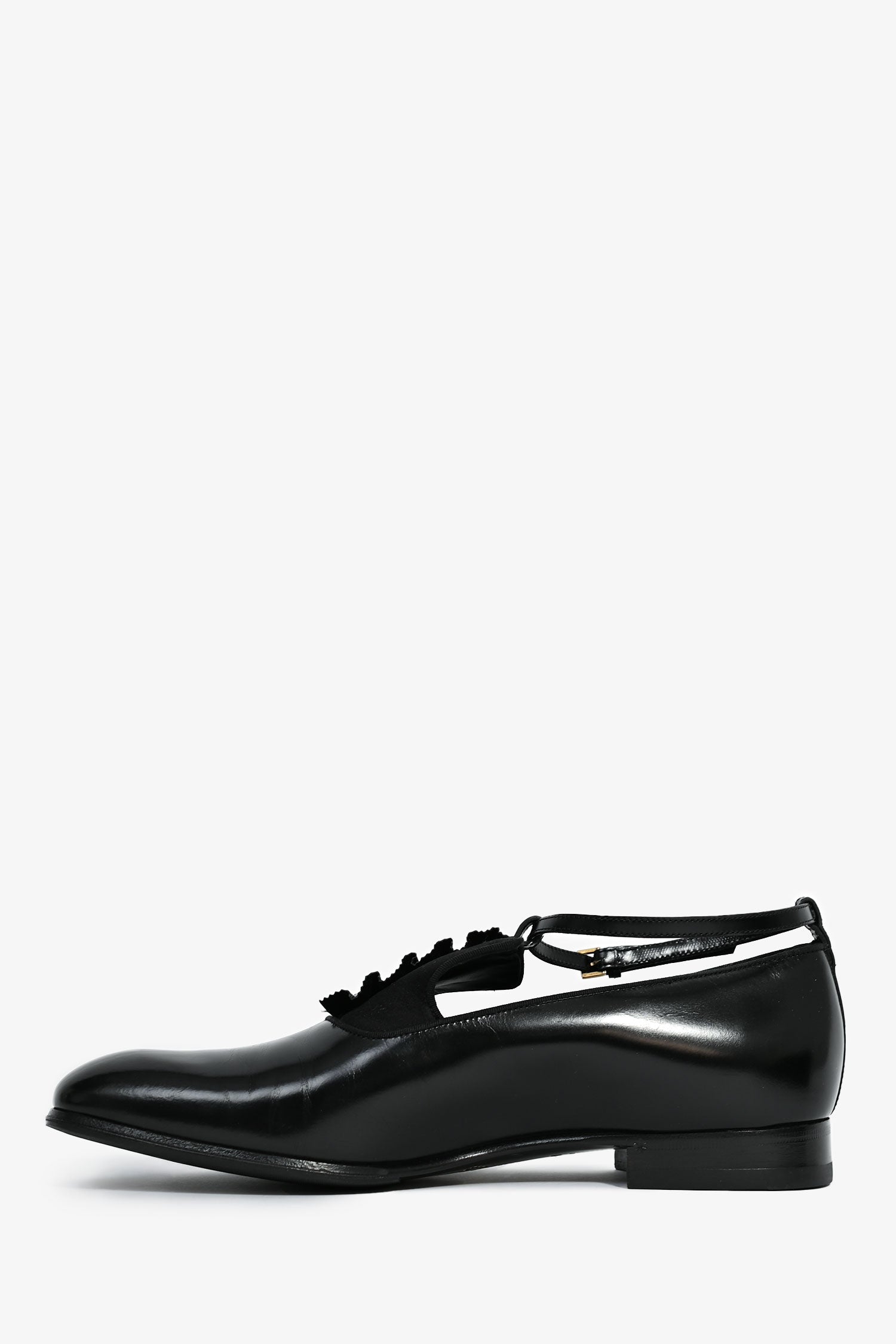 Gucci Black Leather Mary Jane Loafers Size 9 Mens
