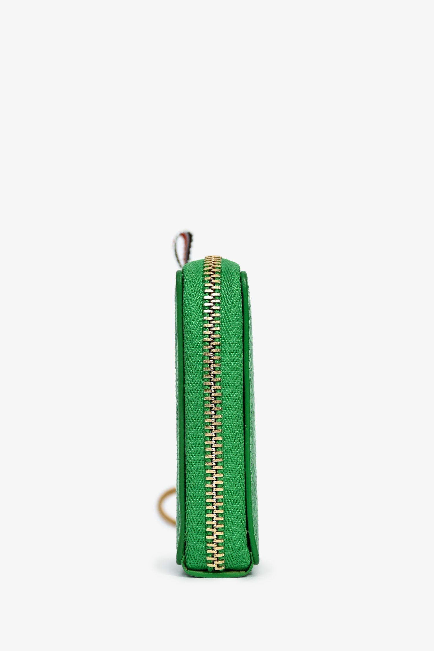 Thom Browne Green Leather Key Holder Zip Wallet