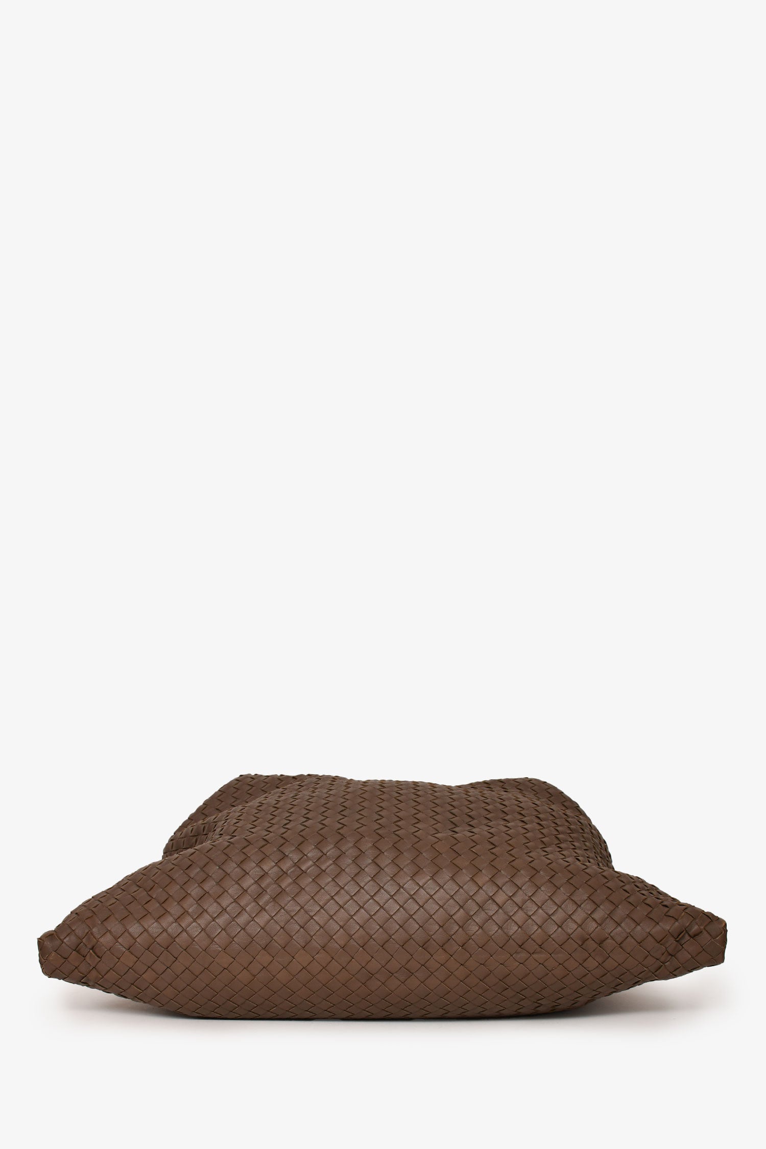 Bottega Veneta Brown Leather Intrecciato Convertible Maxi Top Handle