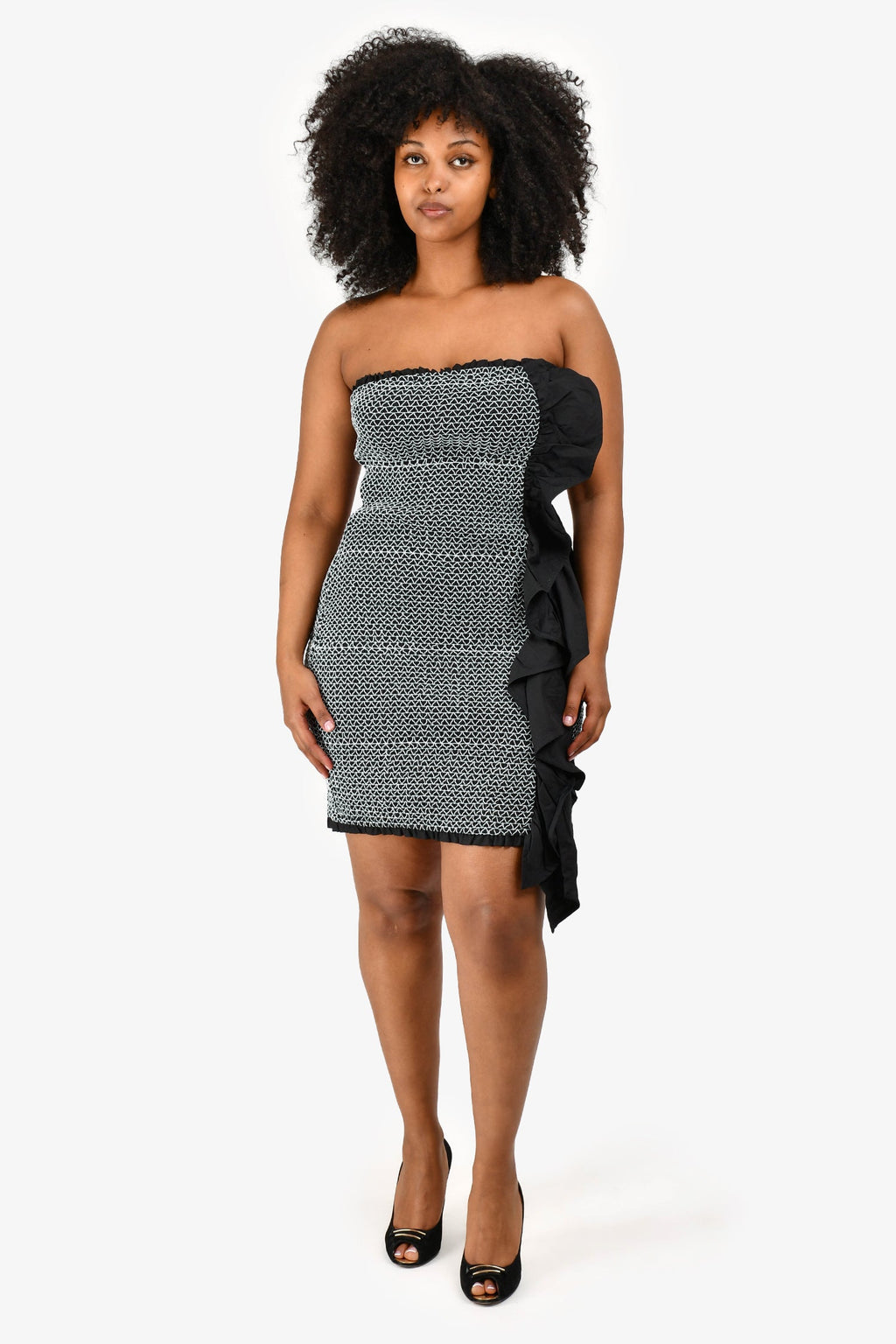 Elliatt Black & White 'Clara' Mini Dress Size L