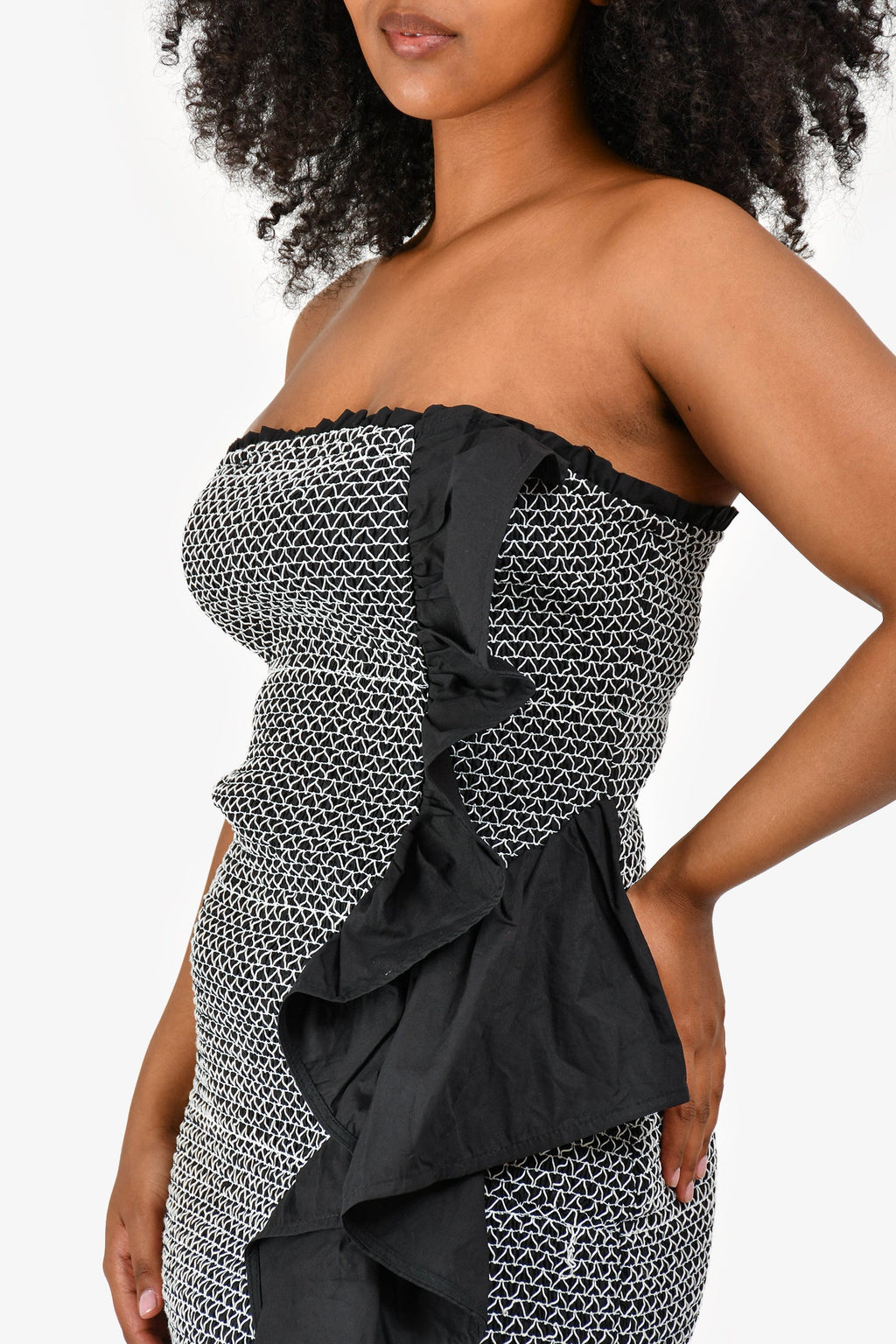 Elliatt Black & White 'Clara' Mini Dress Size L
