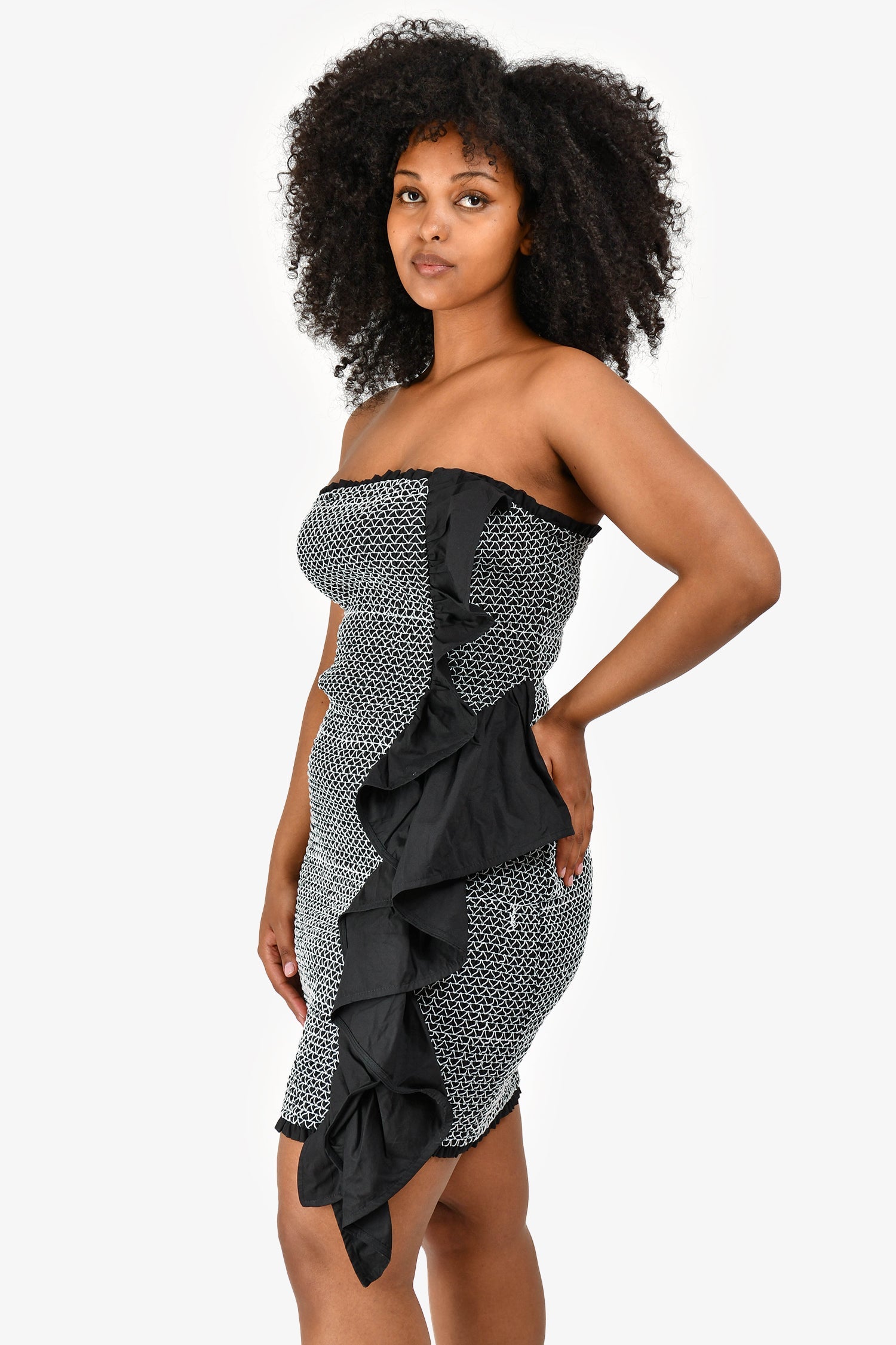 Elliatt Black & White 'Clara' Mini Dress Size L
