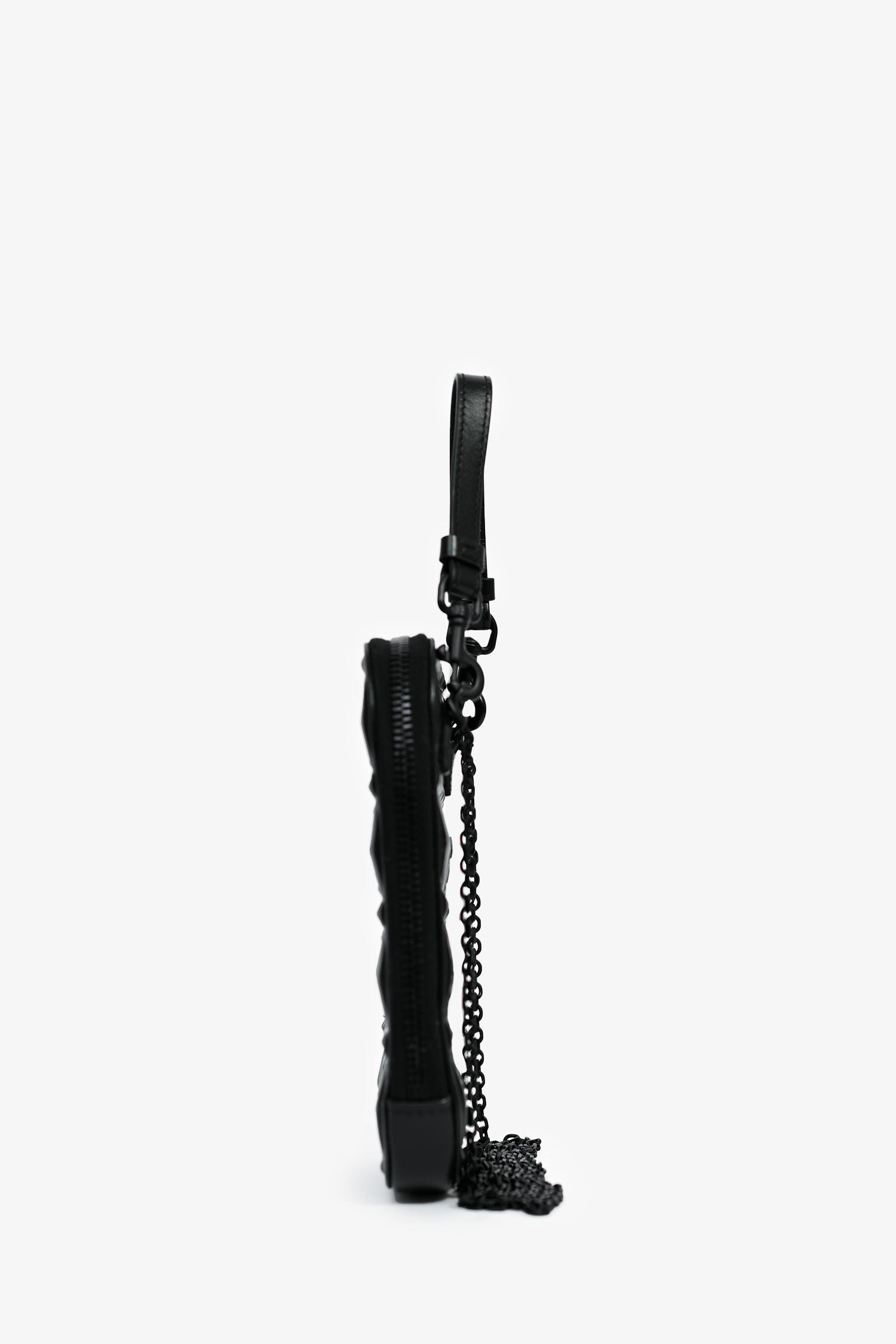 Christian Dior 2022 Black Cannage Leather 'Lady Dior Call'in Dior' Phone Holder