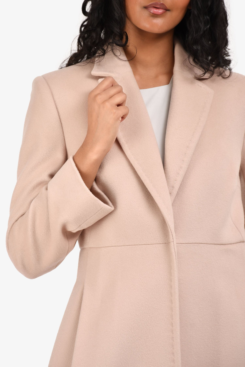 Dolce & Gabbana Dusty Rose Cashmere Long Coat Size 40
