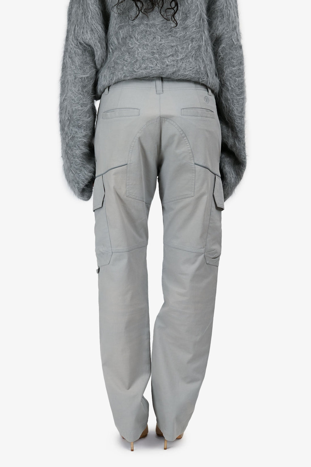 Louis Vuitton Grey Cotton Cargo Pants Size 38 Mens
