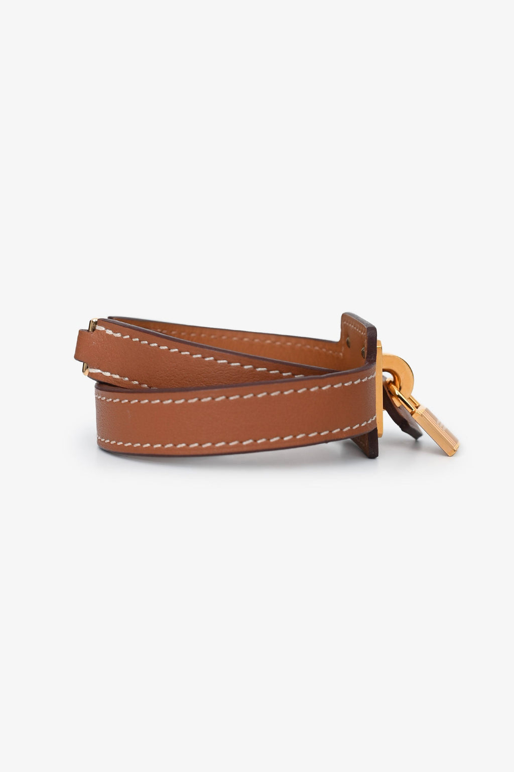 Hermès Gold Swift Leather Double Tour O'Kelly Bracelet