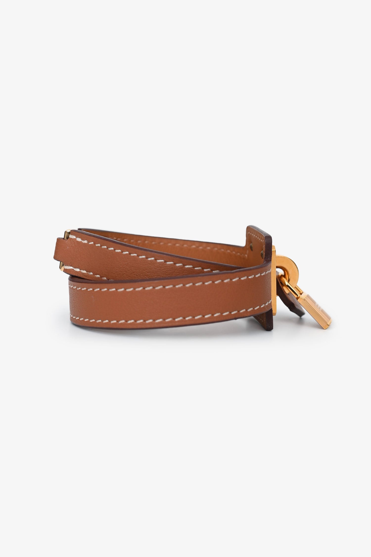Hermès Gold Swift Leather Double Tour O'Kelly Bracelet