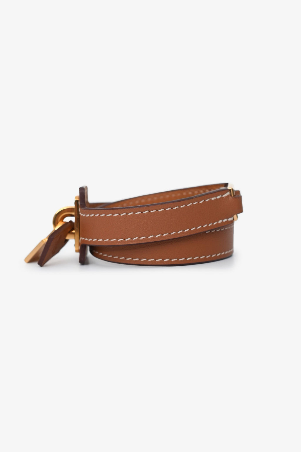 Hermès Gold Swift Leather Double Tour O'Kelly Bracelet
