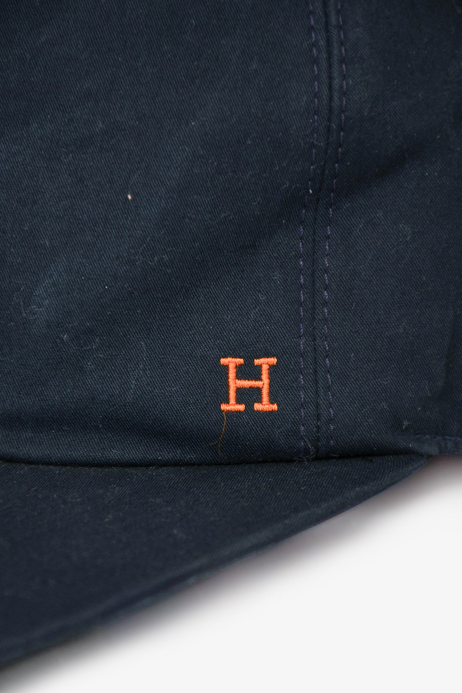 Hermès Navy/Orange 'Dream' Embroidered Cap Size S