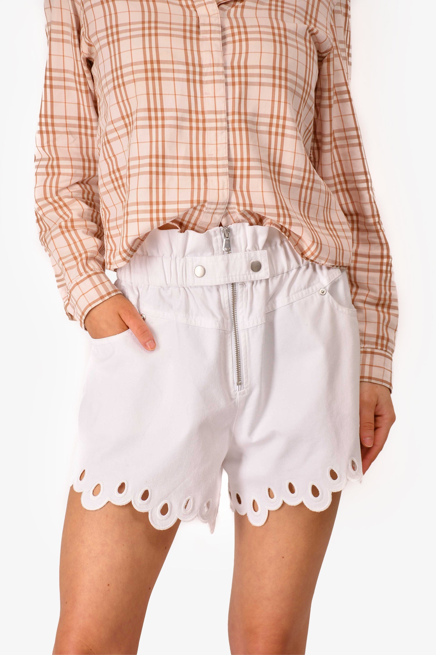 Sea New York White Cotton Eyelet Shorts Size 6