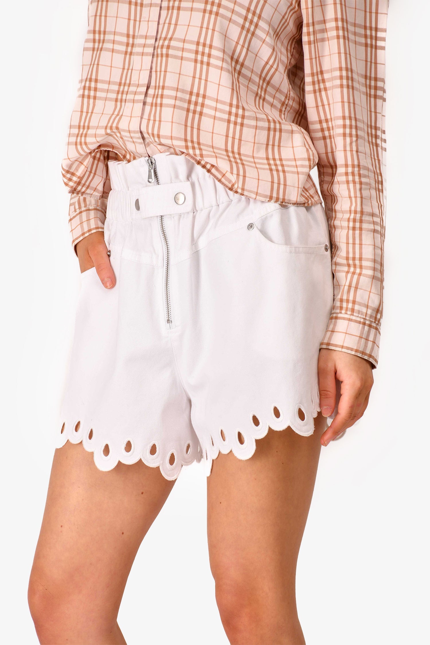 Sea New York White Cotton Eyelet Shorts Size 6