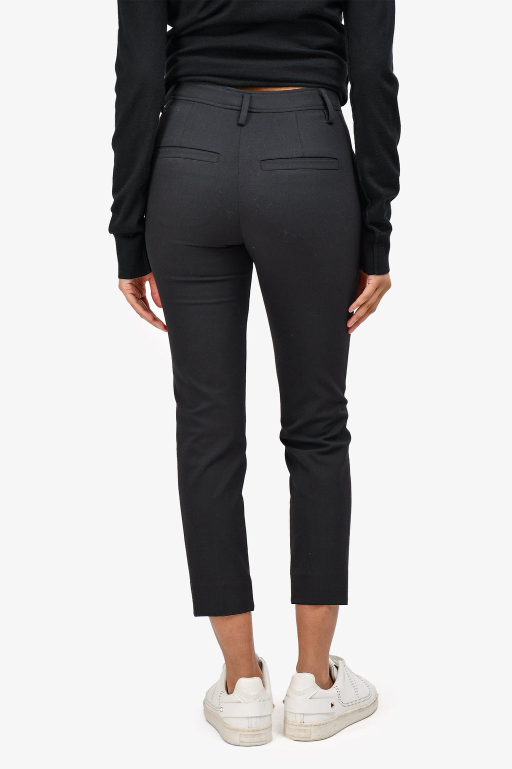 Brunello Cucinelli Black Wool Straight Legged Pants Size 2 US