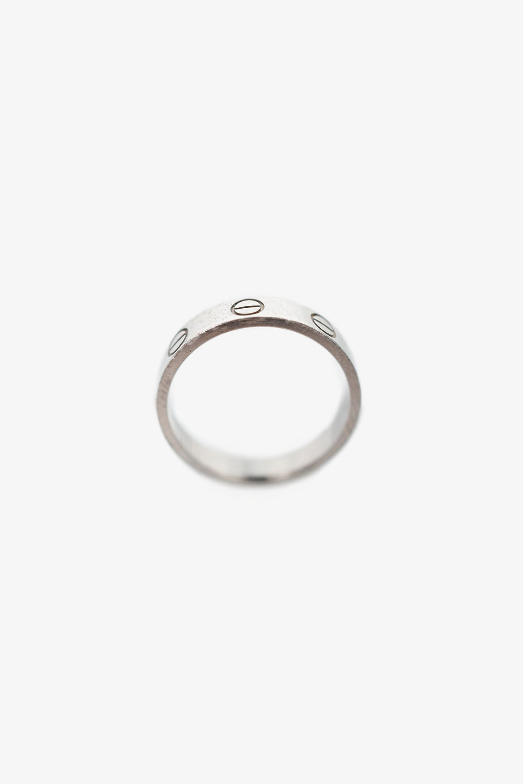 Cartier 2019 Platinum Gold Mini Love Wedding Band Size 5